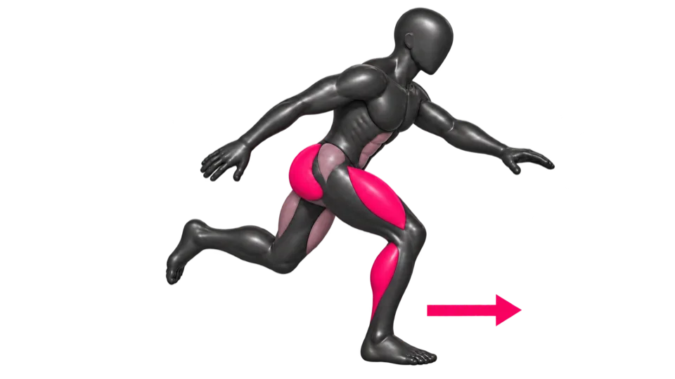 Single-leg landing with the knee stable over the foot